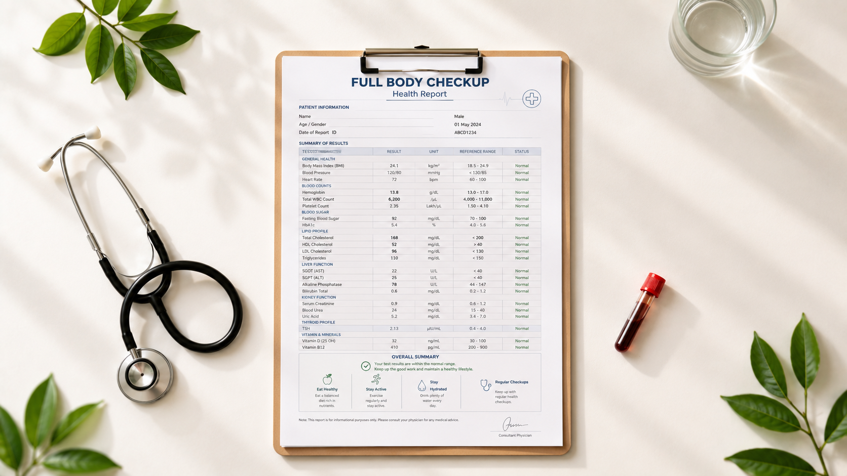 Full Body Checkup: Complete Test List, Normal Ranges &amp; What Each Result Means