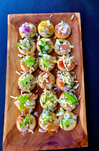 monaco bites ( serves 3) , calories here per person