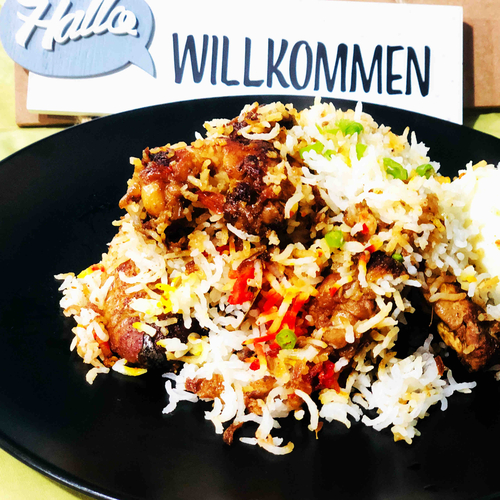 Dhania fried Chicken Biriyani