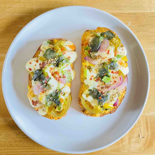 savoury Toasted Bread Pizza 🍕