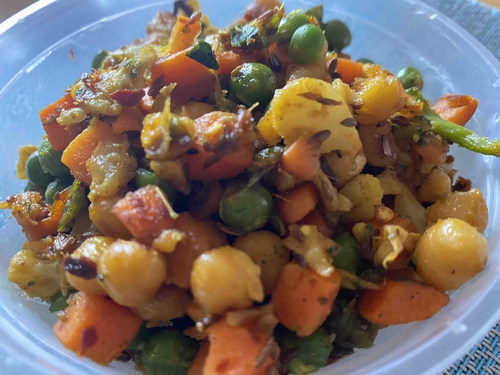 Mixveg with chole sabzi