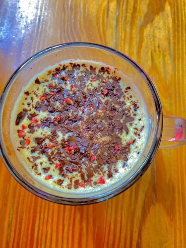 Dark chocolate chai latte