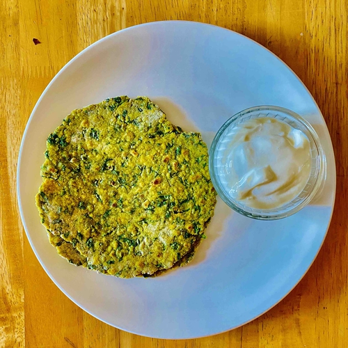 oats spinach paratha