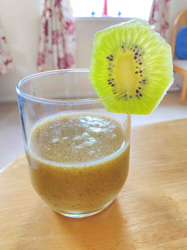 Spicy Tangy kiwi coconut sherbet