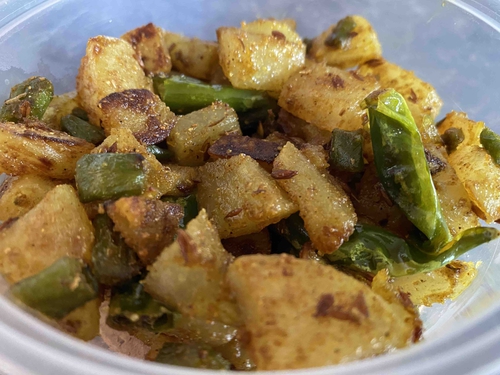 Turnip & Beans sabzi with soya flour