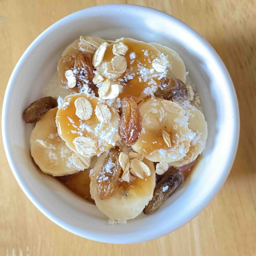 Oats Banana protein pudding