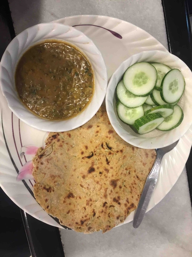 Moong dal + Besan gheeya chapati