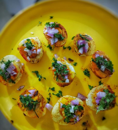 fried boiled egg