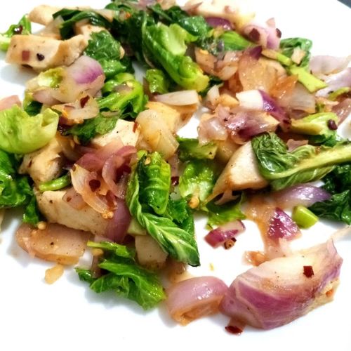 chicken with greens