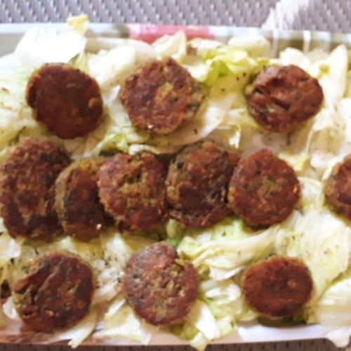 Soya-Palak Tikkis with Iceberg lettuce 💟