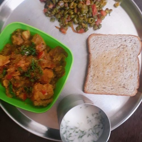 Ghar ka khana - Lunch done right 🥐🥗🥛💟