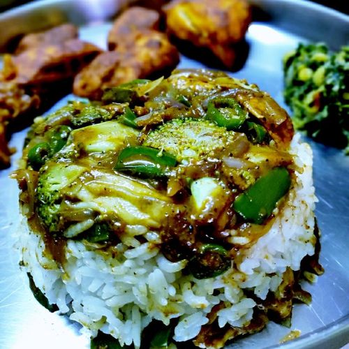 Broccoli n Chicken Gravy with Rice