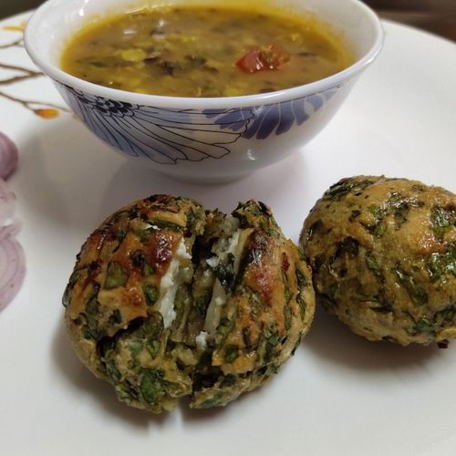 Palak Paneer Baati