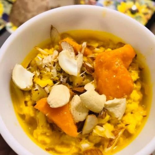 Mango Paneer pudding