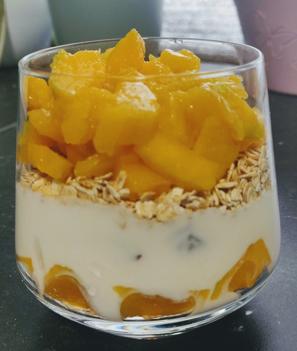 Oats yoghurt pot