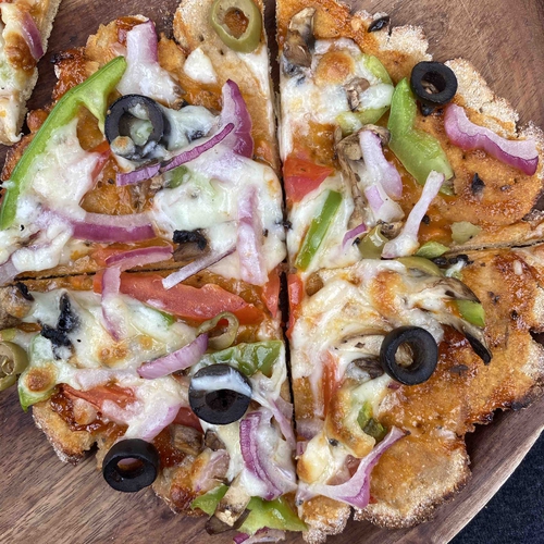 soya-wheat pizza