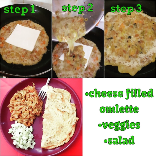 oozing cheese omlette