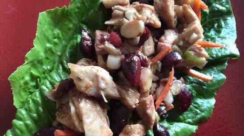 Cherry Chicken Lettuce Wraps