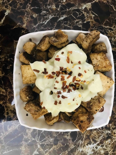 Cheesy soya & tofu stir fry