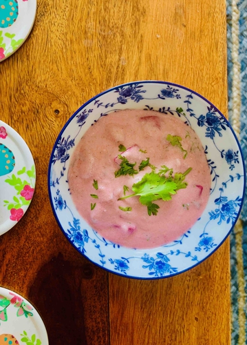 Beetroot potato koshimbir