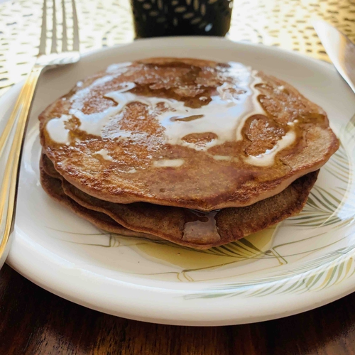 Whey Pancake with honey