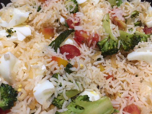 High protien egg and rice