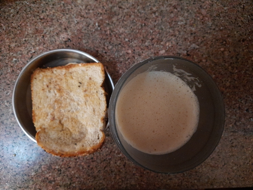 whey coffee with bread