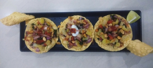 Air-fried Papad chat
