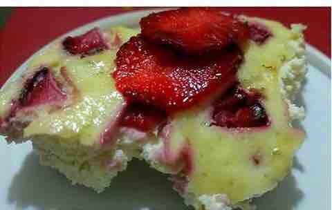 Paneer Strawberry Pudding