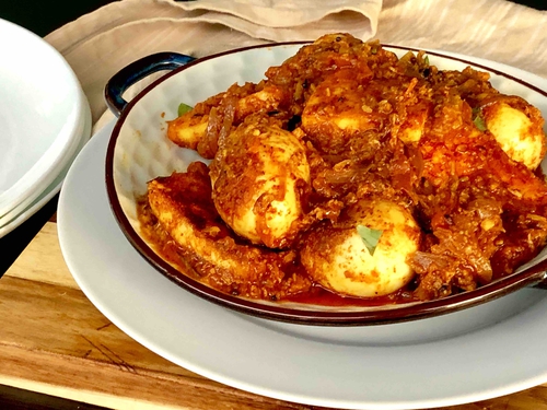 mutta egg and paneer roast ( serves 3 people )
