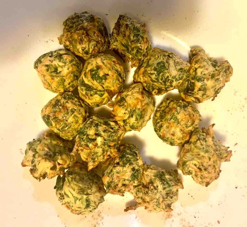 Low calorie Palak pakoda (air fried)