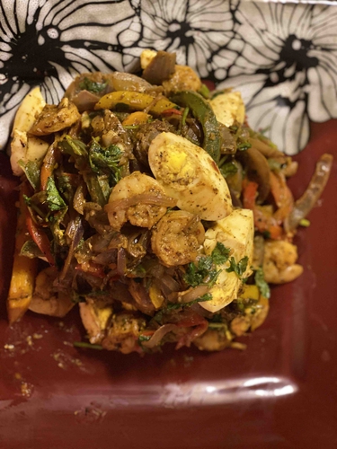 shrimp and Egg Fajitas