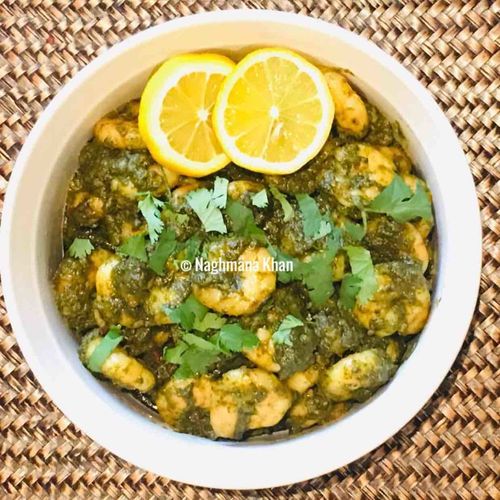 Hara (green) Masala Prawns