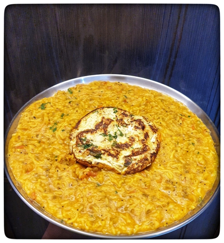Dal Khichdi with Omlette