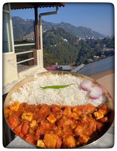 Mix Veg Paneer Curry & Rice