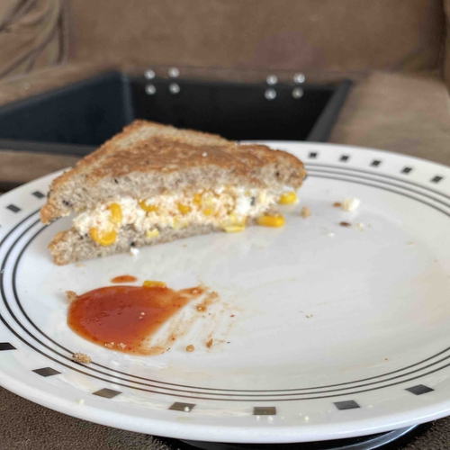 paneer n corn sandwich