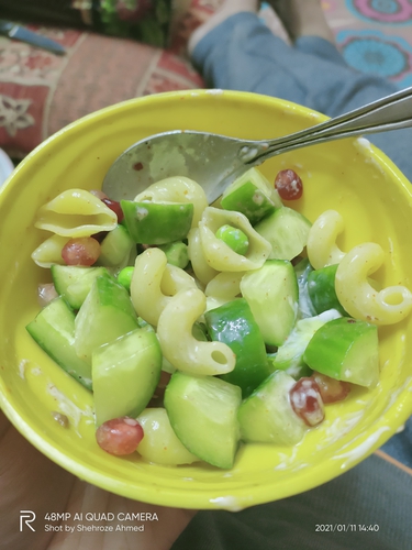 cucumber macroni salad