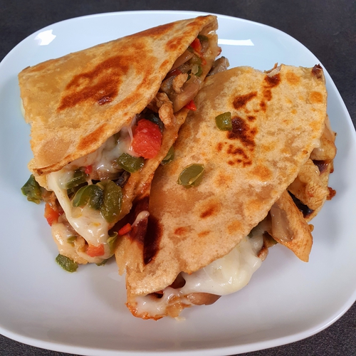 Chicken and Veggie Wheat Quesadilla