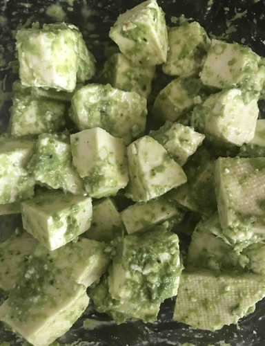 Green chutney paneer