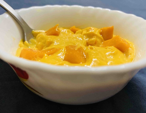 whey mango mousse