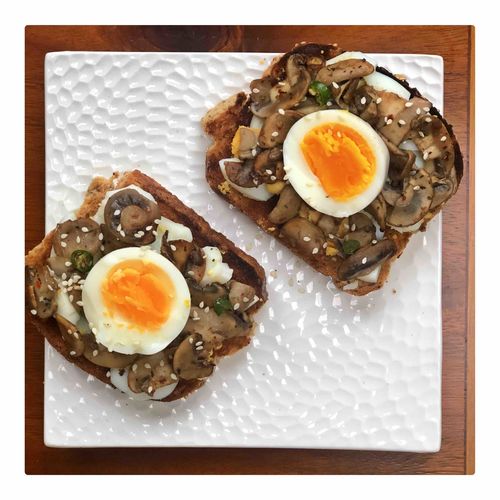Soft Boiled Egg & Mushrooms Toastie