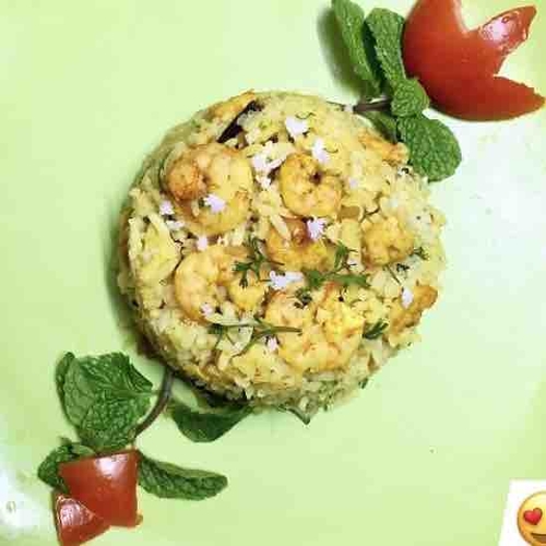 Prawns lauki pulao