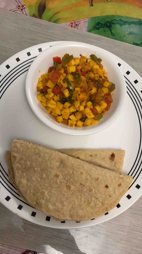 Paneer veg curry with roti
