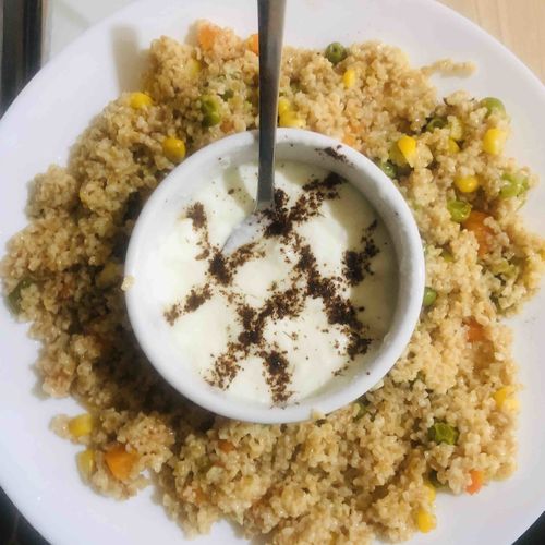 Broken wheat/ daliya khichdi (light dinner recipe)