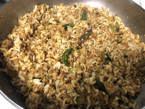 Soychunks fried rice