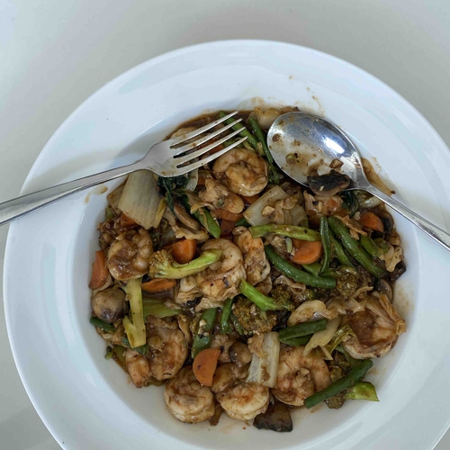 Sambal Prawns with extra loaded veggies