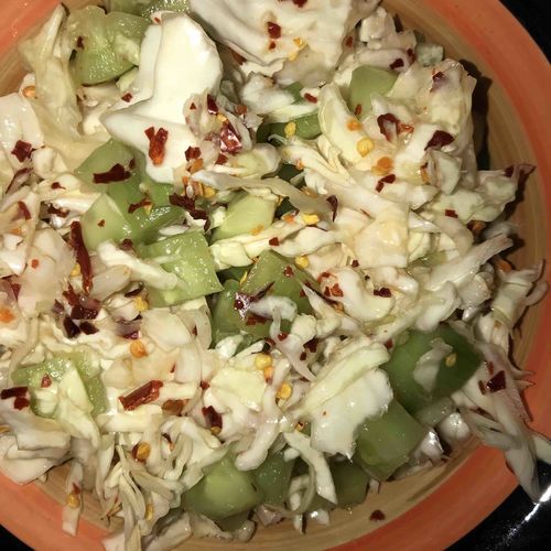 Cabbage and cucumber salad
