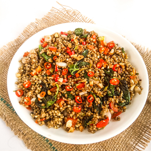 How To Make Burnt Garlic Basil Millet Recipe