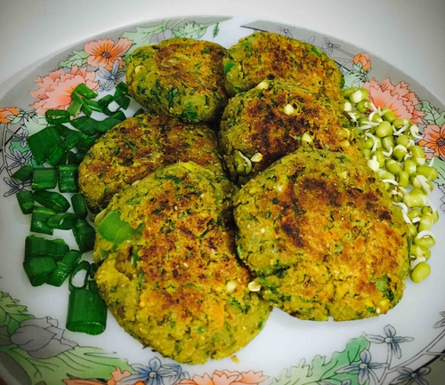 sprouts soya and greens tikki