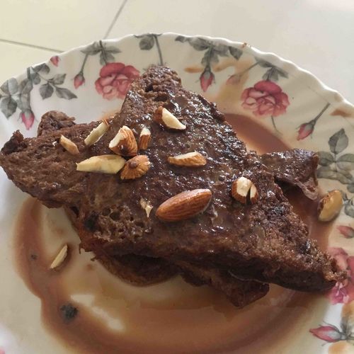 Whey cocoa French toast